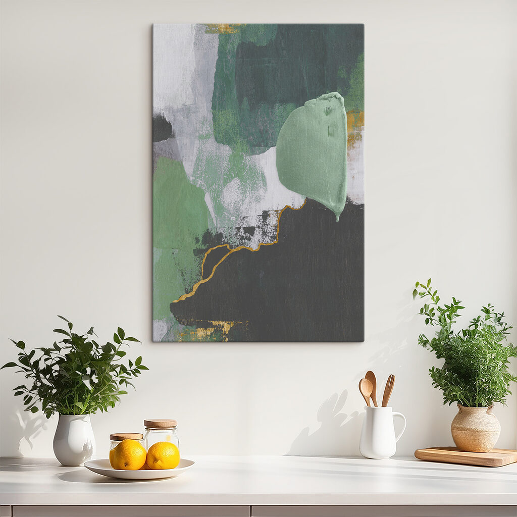 Zelené plochy se zlatem — interiér 5