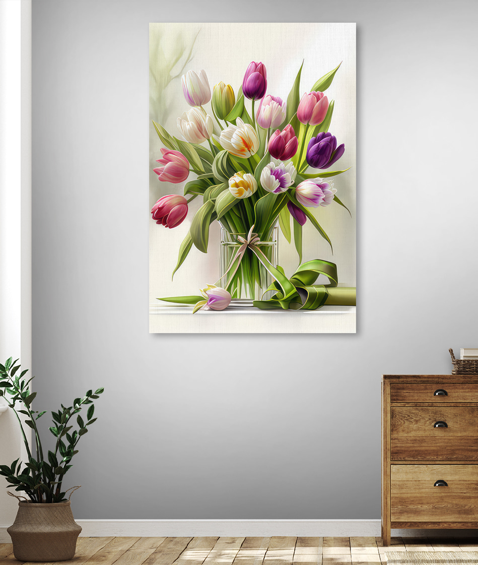 Váza plná tulipánů — interiér 2
