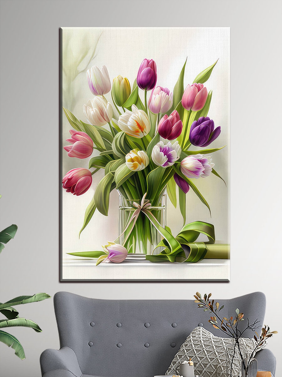 Váza plná tulipánů — interiér 1