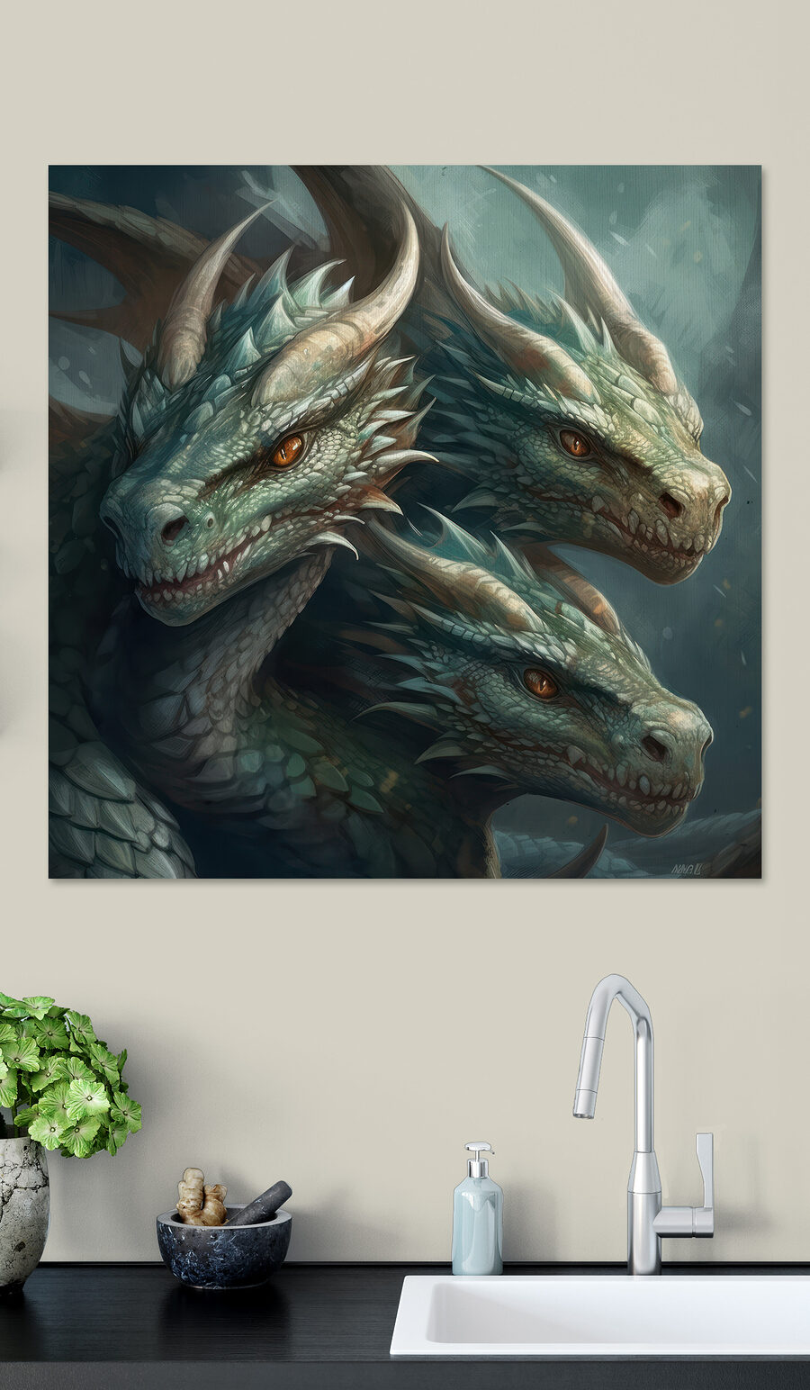 Tři draci sdílejí stín — interiér 1