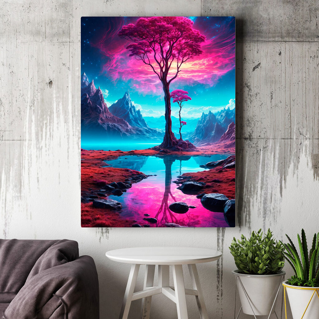 Růžový strom nad hladinou — interiér 2