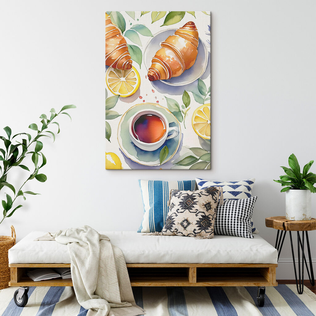 Croissant a citrónový čaj — interiér 1