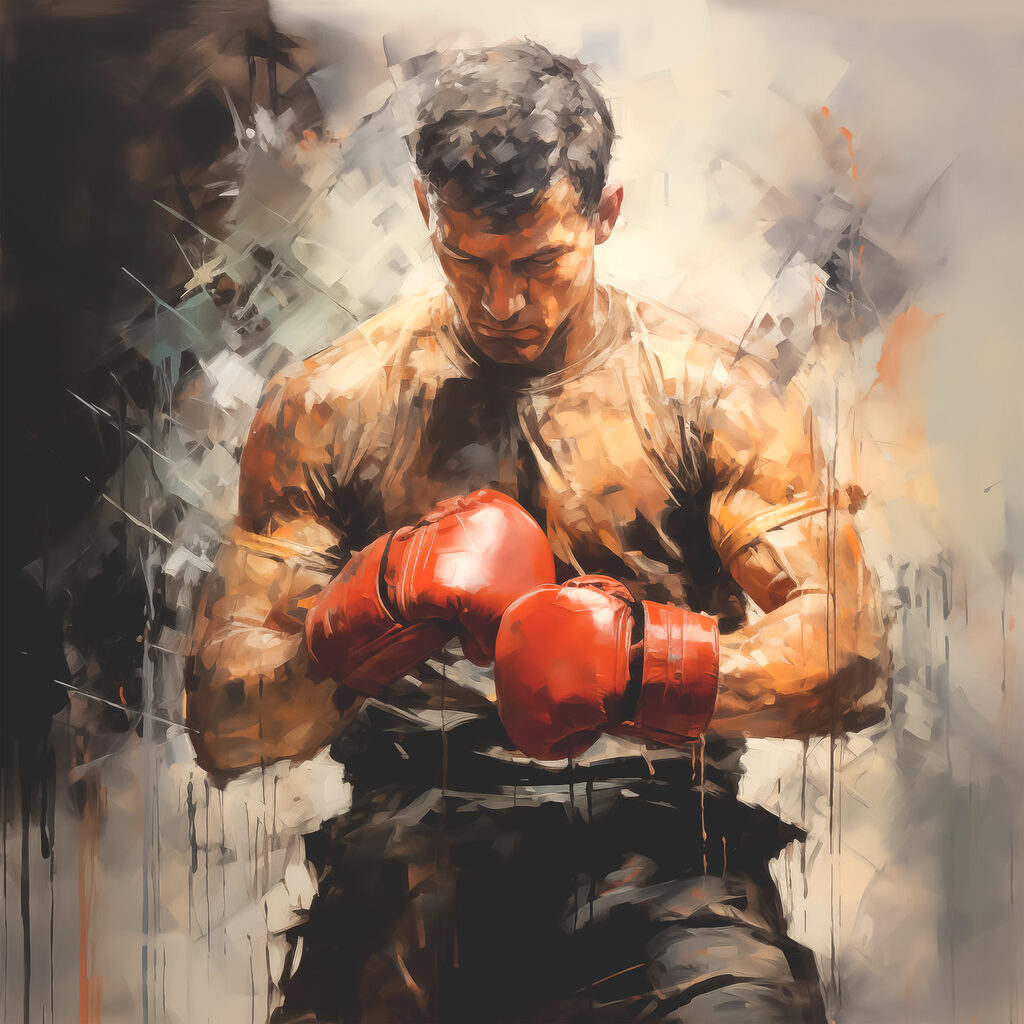 Boxer v teplých stínech — celý design
