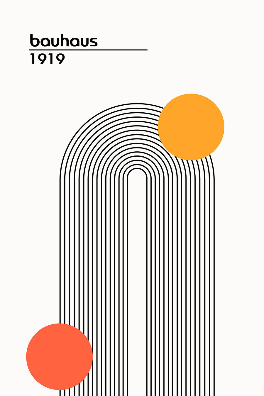 Oblouk mezi kruhy — celý design