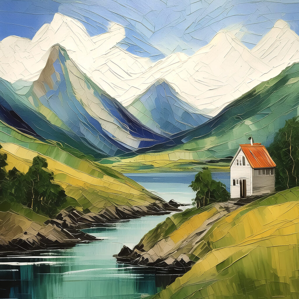 Bílý domek pod horami — celý design