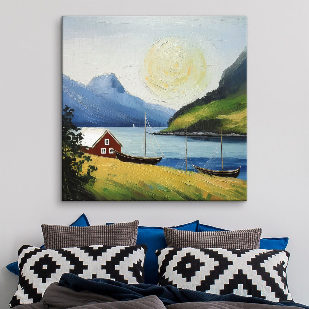 Červený domek u fjordu — interiér 4