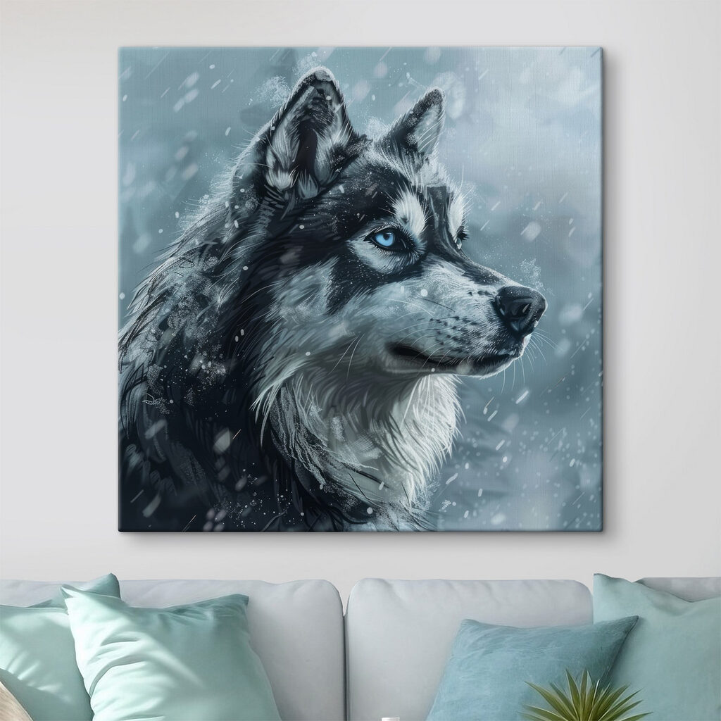 Husky na sněhu — interiér 4