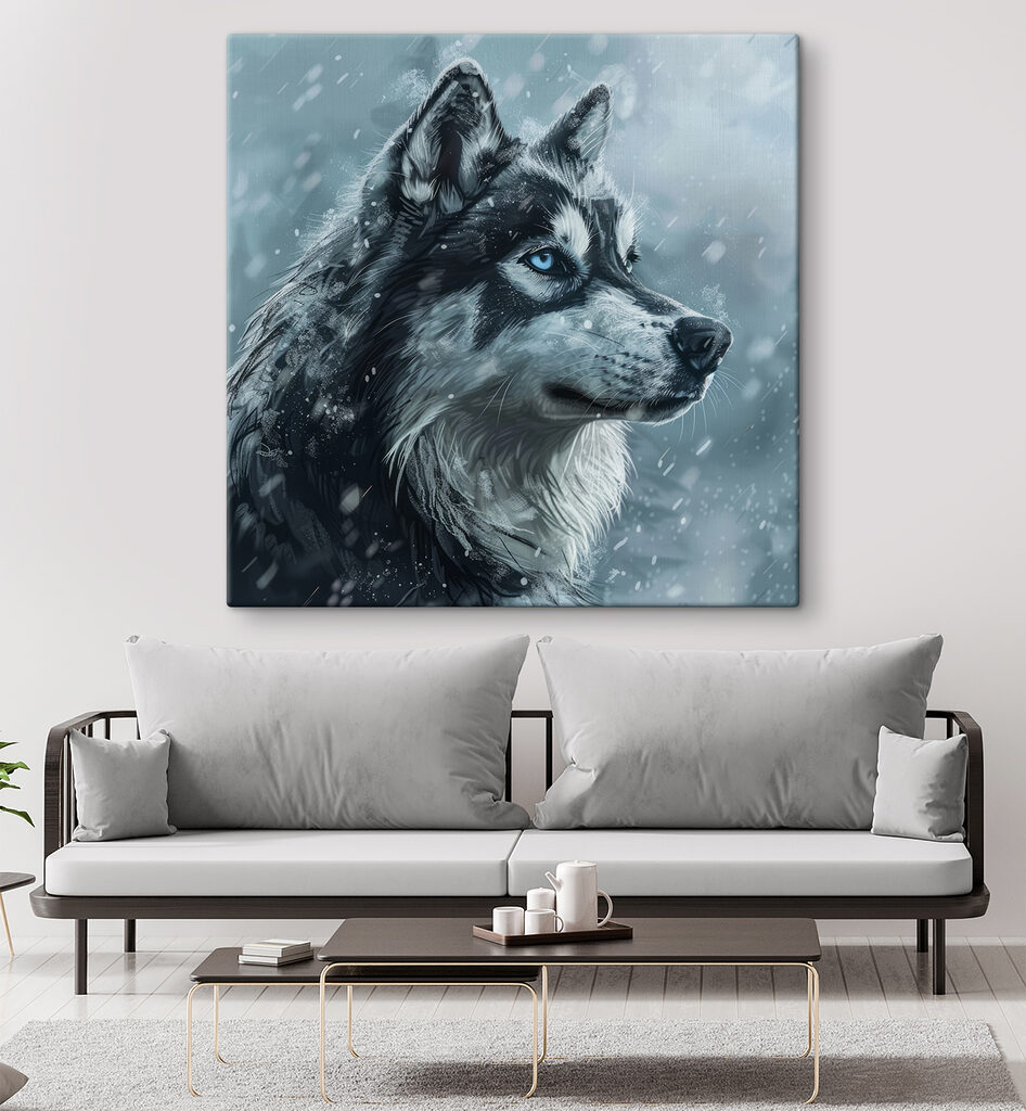 Husky na sněhu — interiér 2