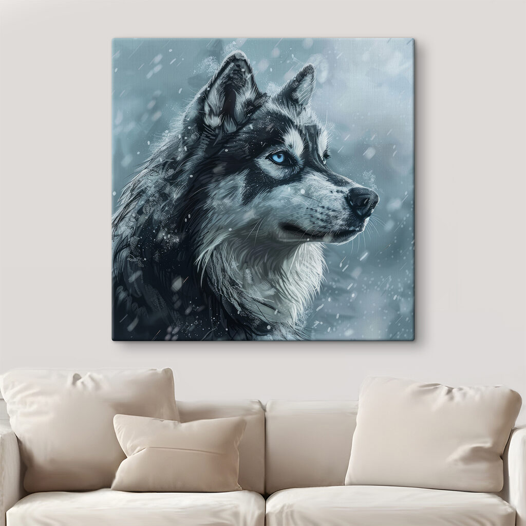 Husky na sněhu — interiér 3