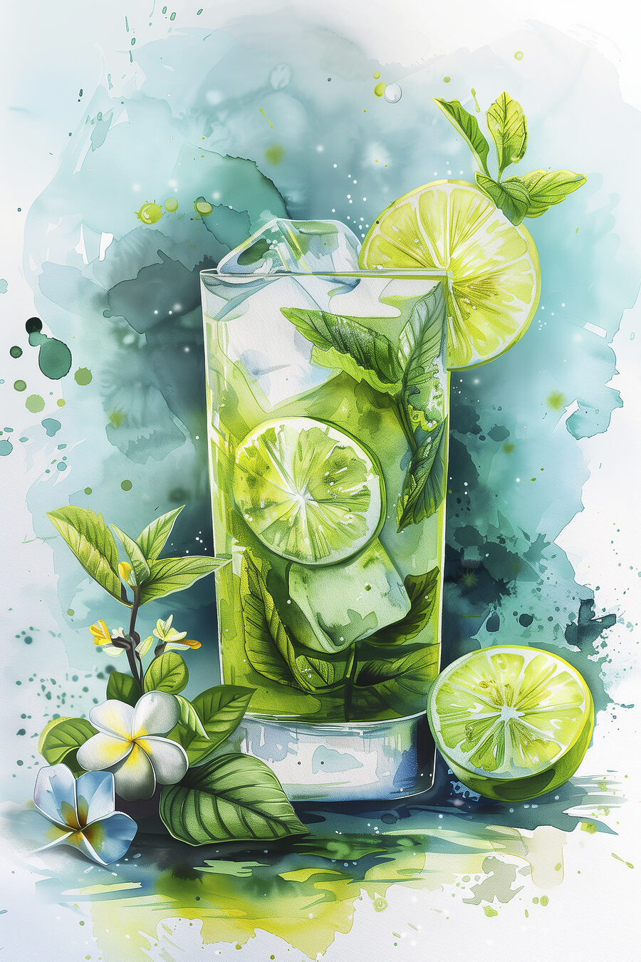 Sklenice plná limetek — celý design