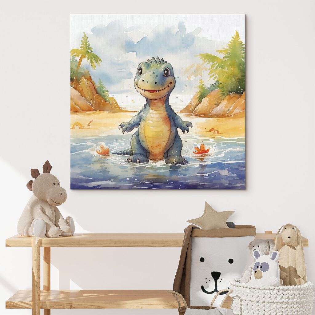 Dinosaurus v mělké vodě — interiér 1