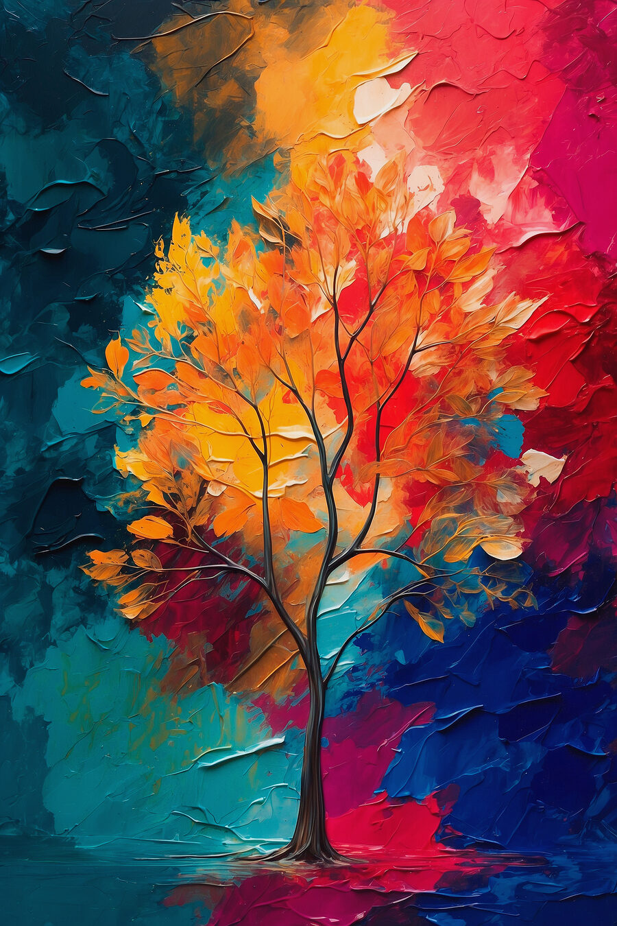 Strom mezi barvami — celý design