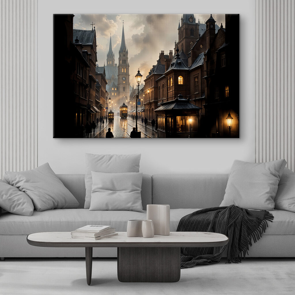 Stará ulice při lampách — interiér 1