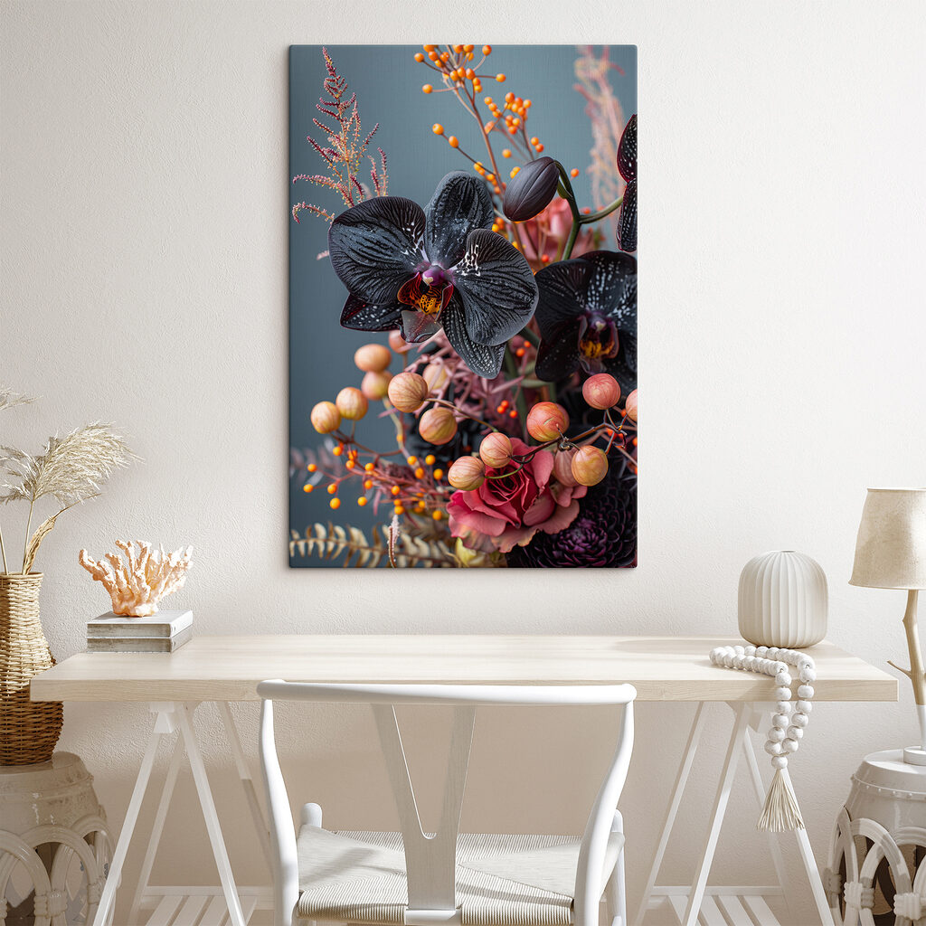 Černé orchideje mezi bobulemi — interiér 3