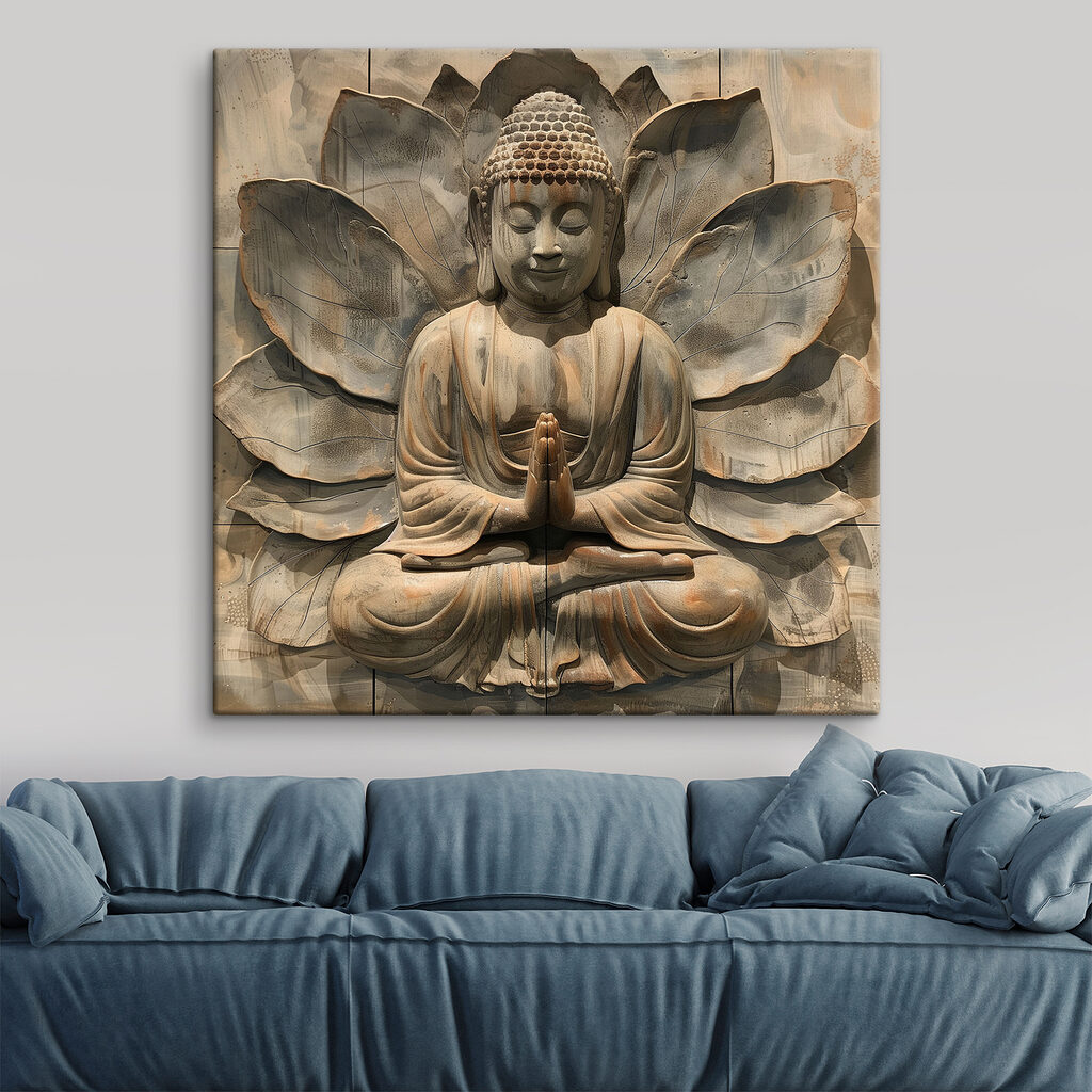 Buddha před lotosovými listy — interiér 2