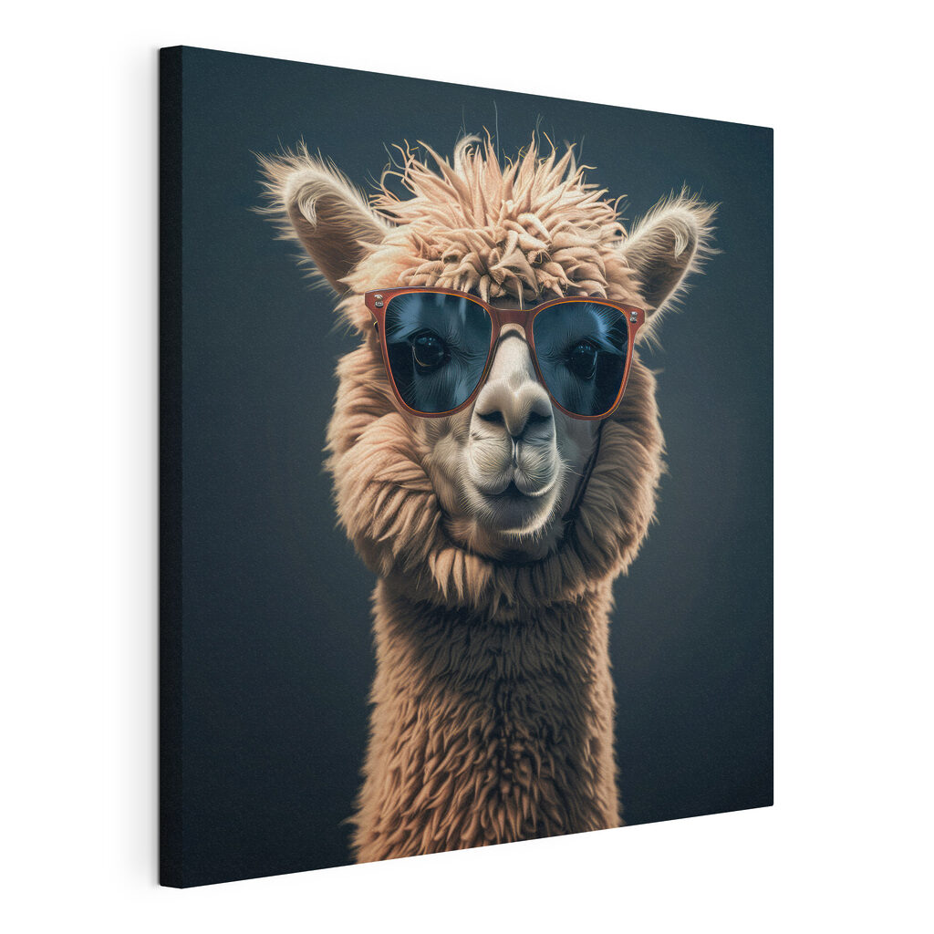 Lama v tmavých brýlích — zobrazení produktu