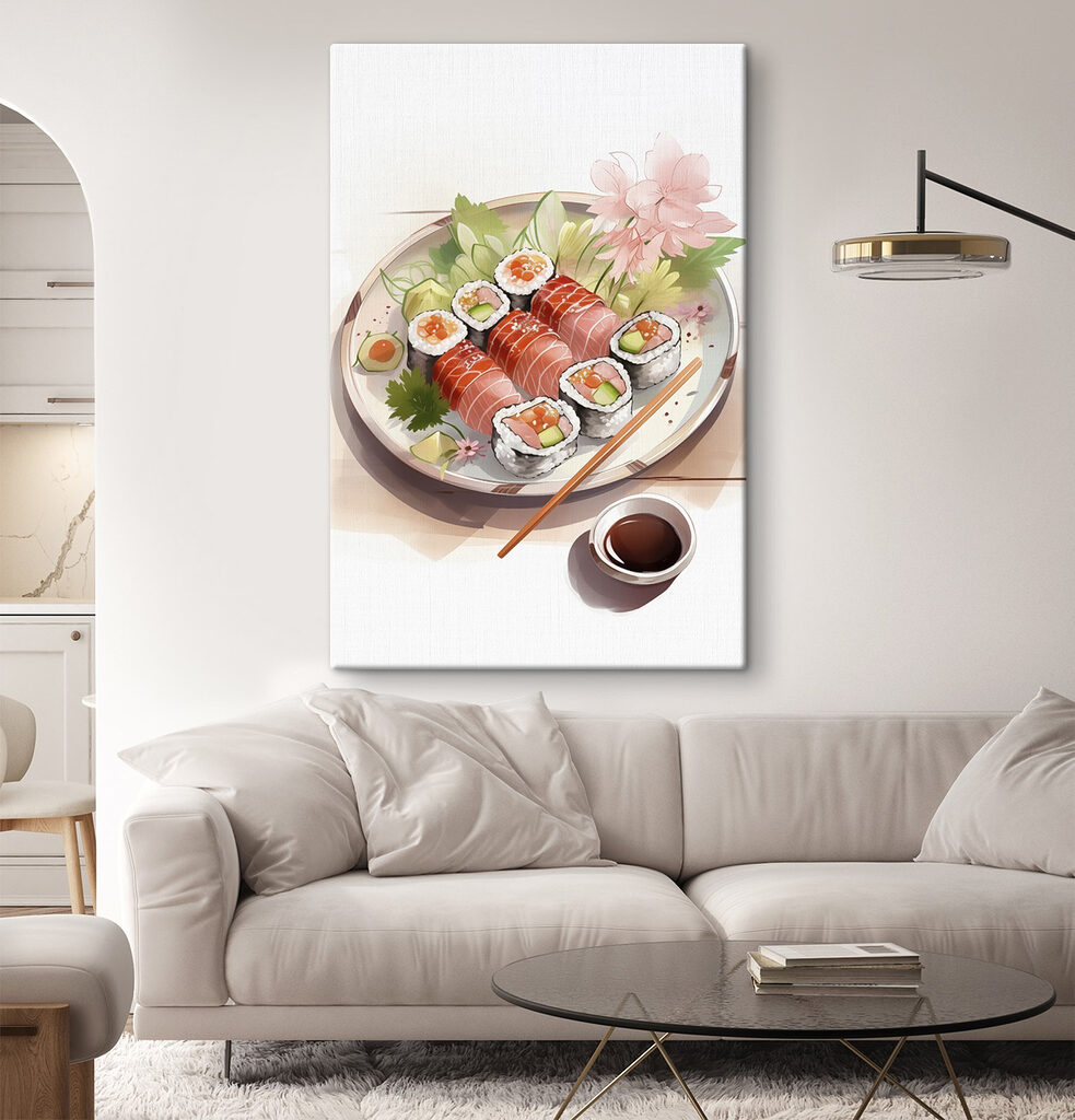 Sushi pod květovou větví — interiér 1