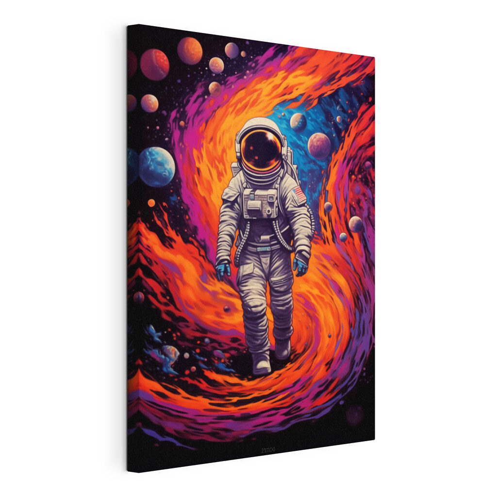 Astronaut v barevné bráně — zobrazení produktu