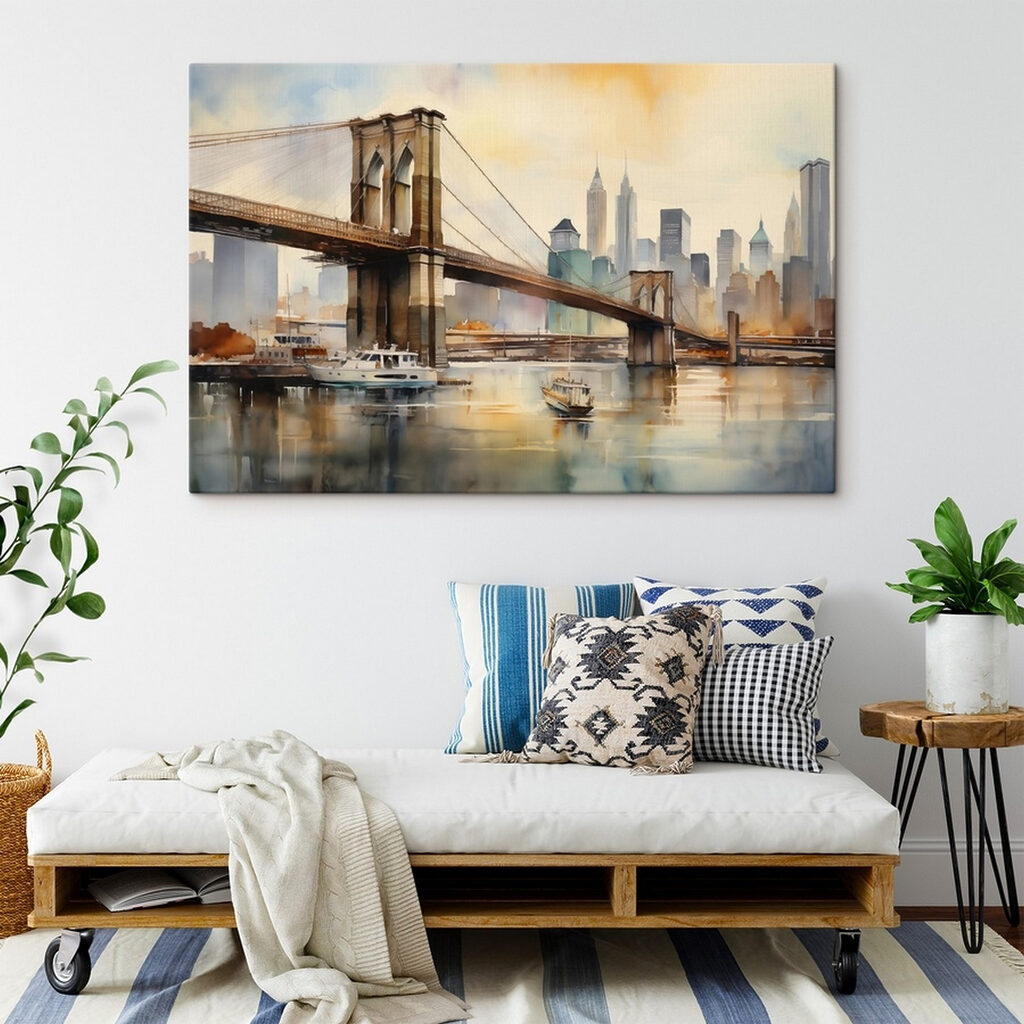 Brooklynský most v akvarelu — interiér 2