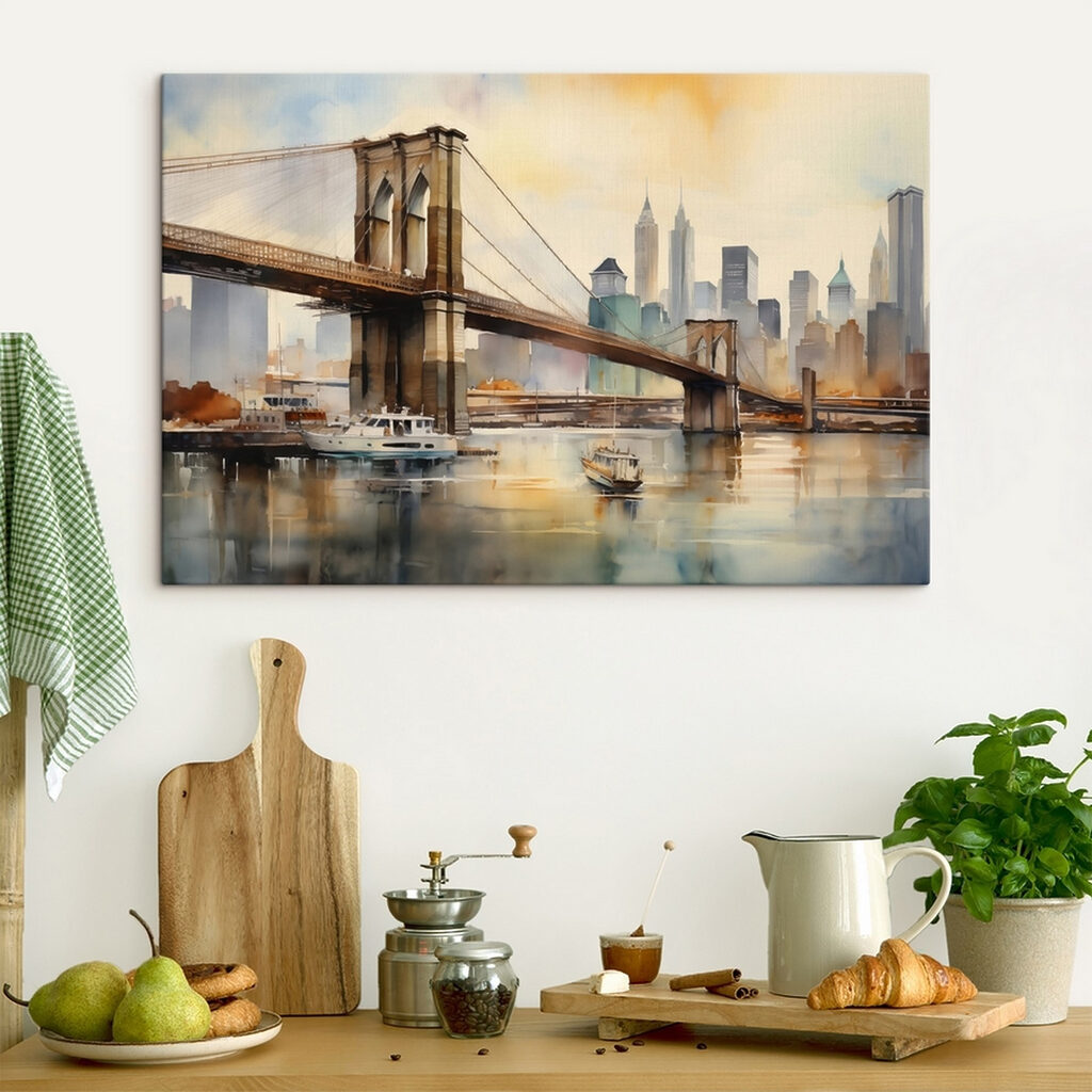 Brooklynský most v akvarelu — interiér 1