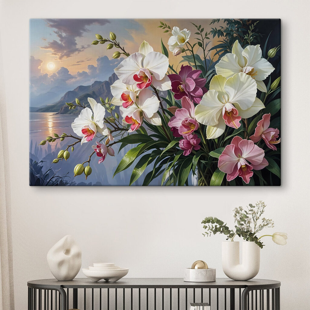 Orchideje u večerního jezera — interiér 2