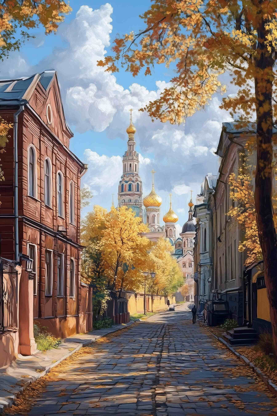 Ulice se zlatými kopulemi — celý design