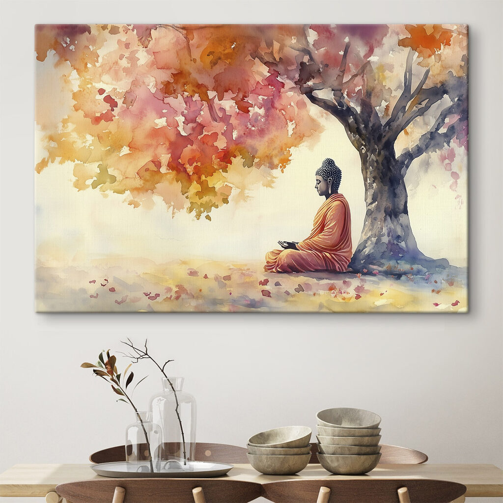 Buddha pod podzimním listím — interiér 2