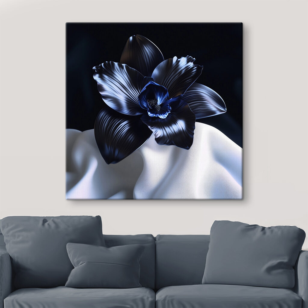 Orchidej na bílých záhybech — interiér 3