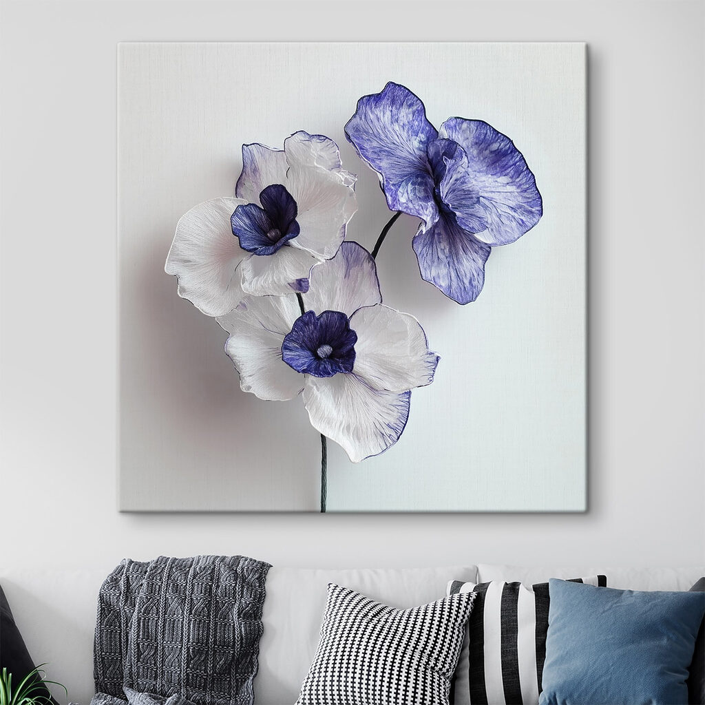 Orchideje s modrými okraji — interiér 1