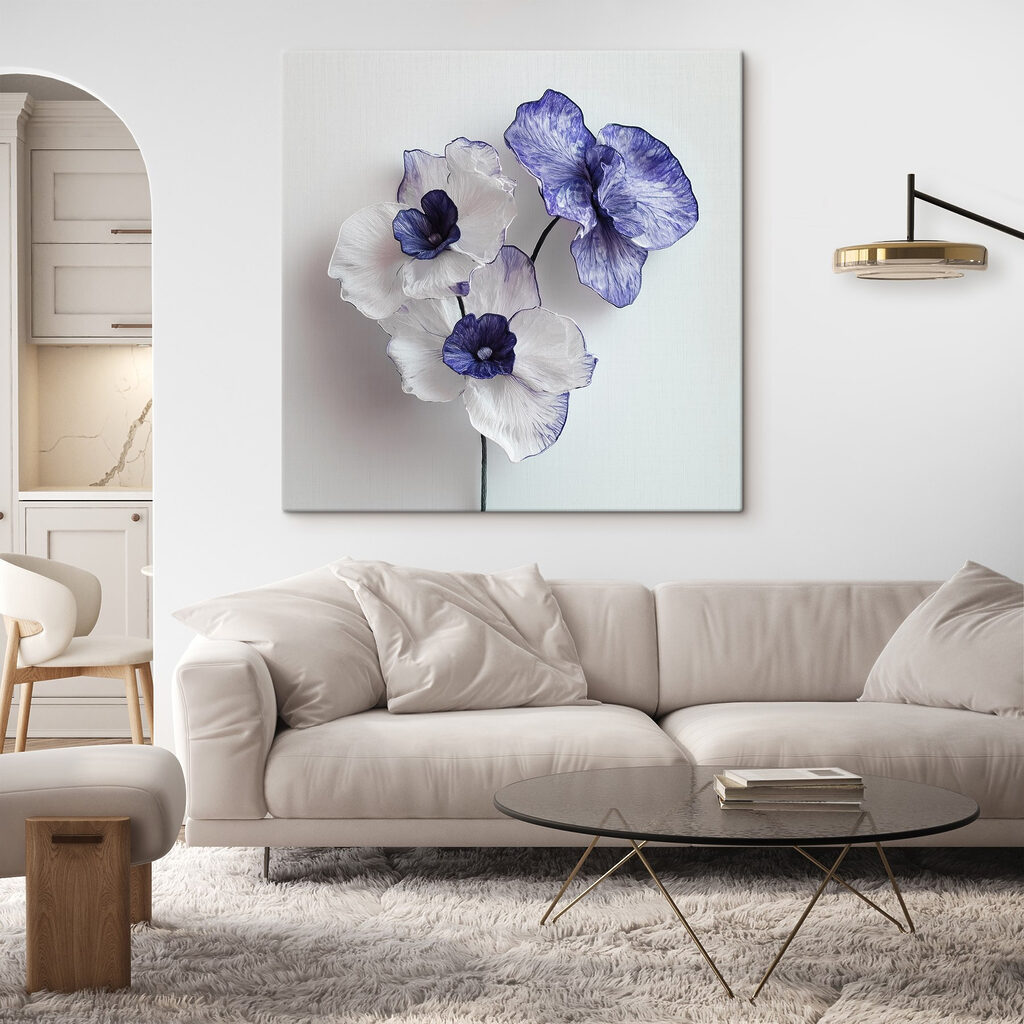 Orchideje s modrými okraji — interiér 2