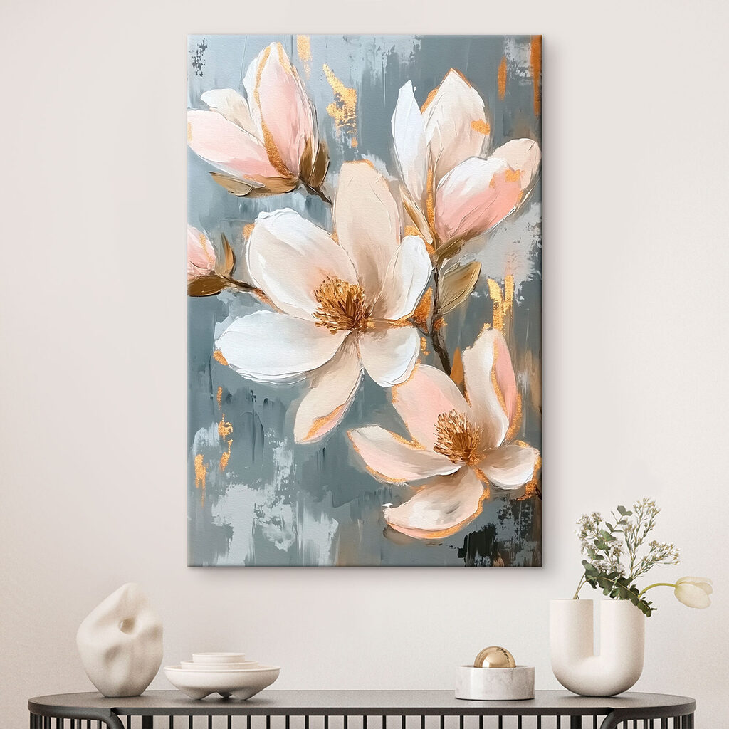 Magnolie na modrošedé — interiér 1