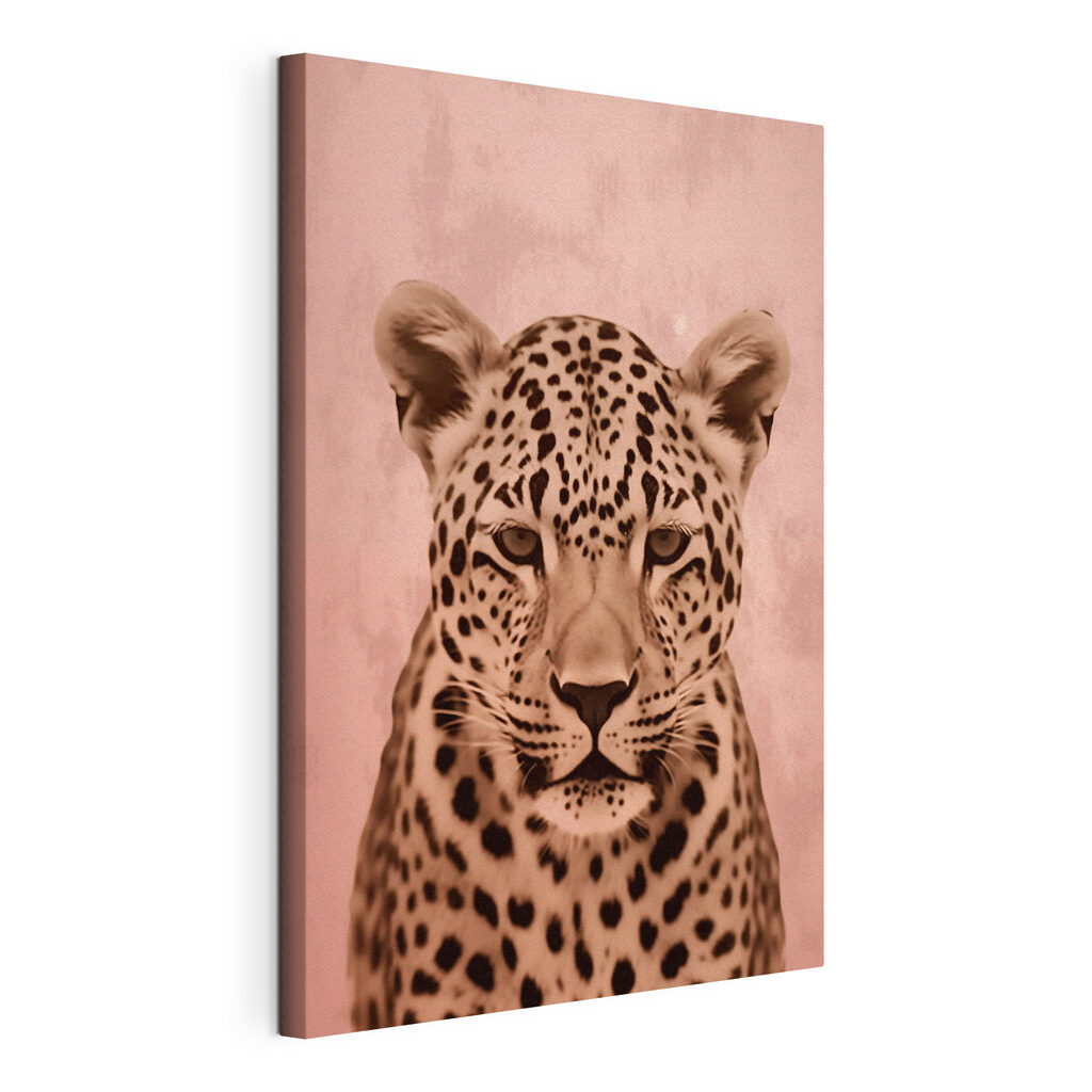 Leopard na teplém růžovém — zobrazení produktu