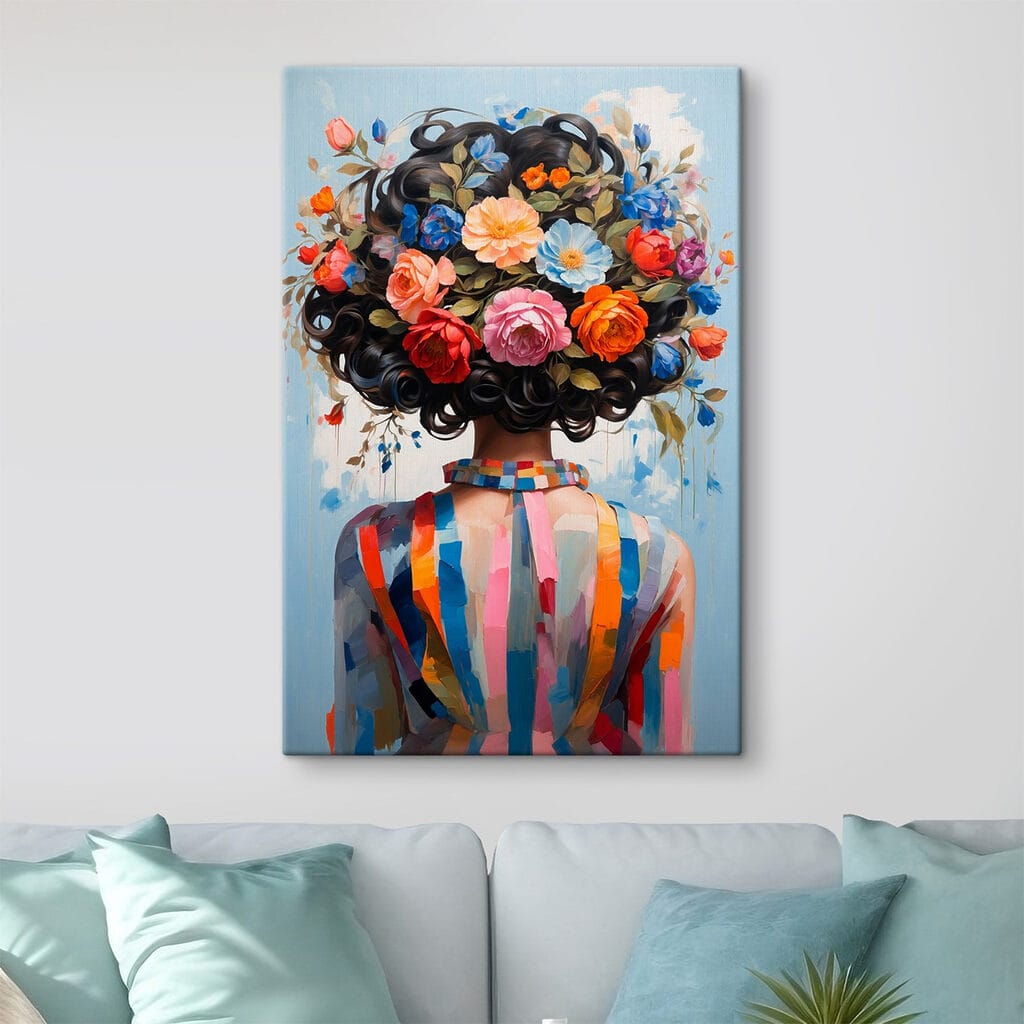 Figura s barevnými tahy — interiér 3