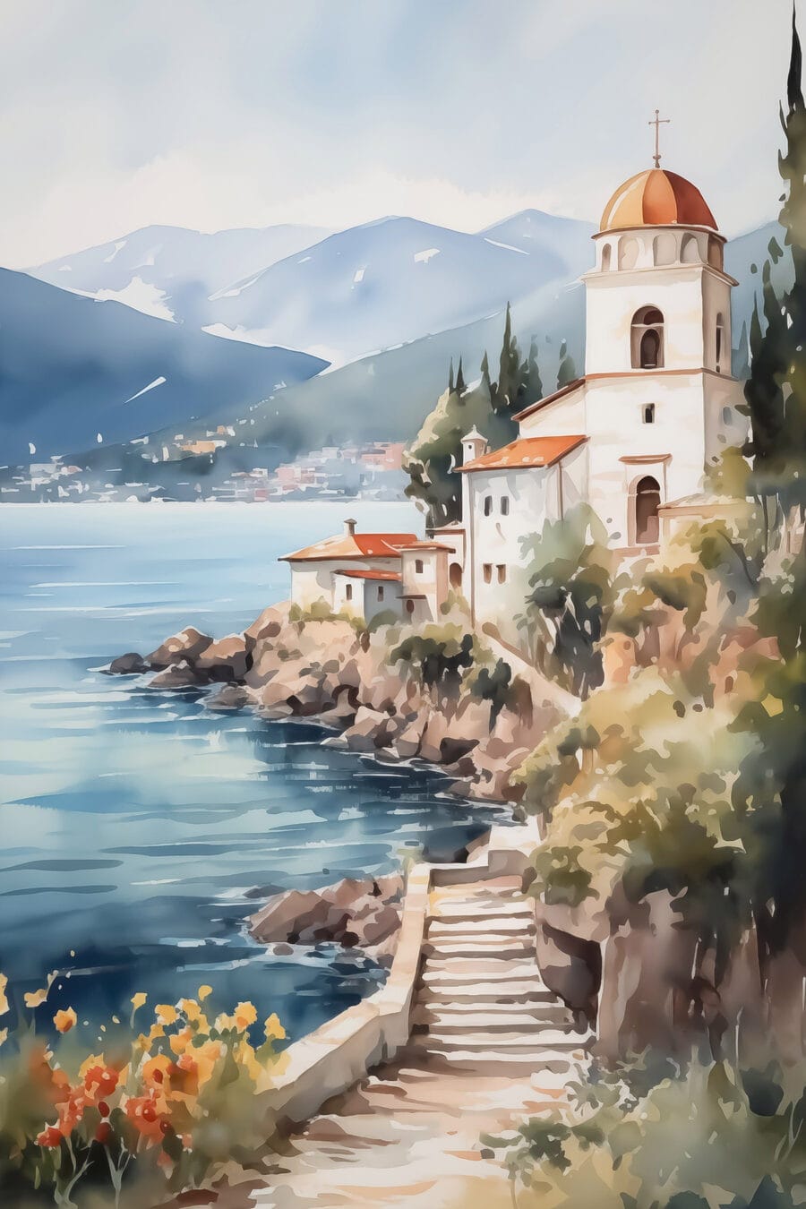 Kostelík nad mořem — celý design