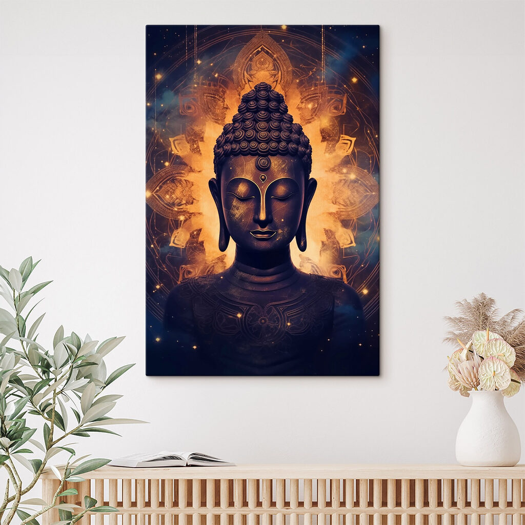 Buddha s ohnivou svatozáří — interiér 1