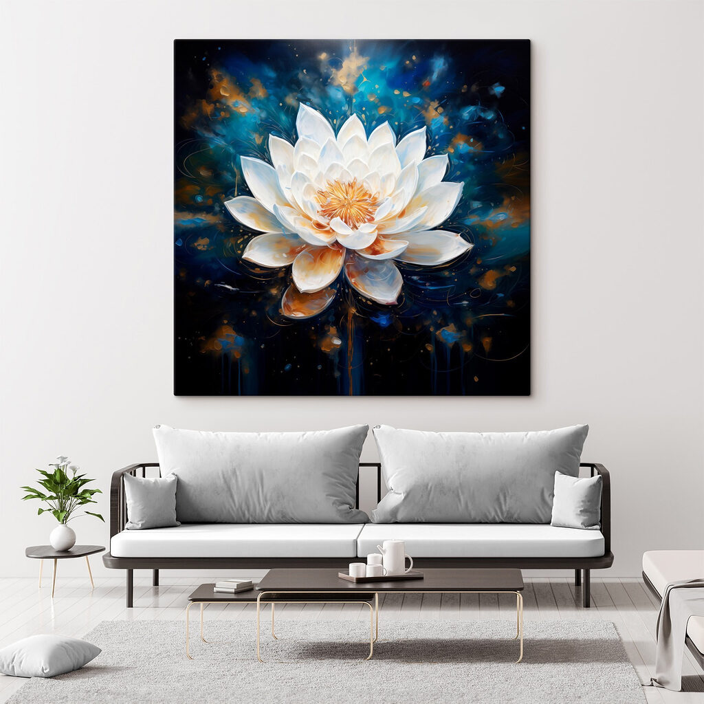 Bílý lotus v modři — interiér 1