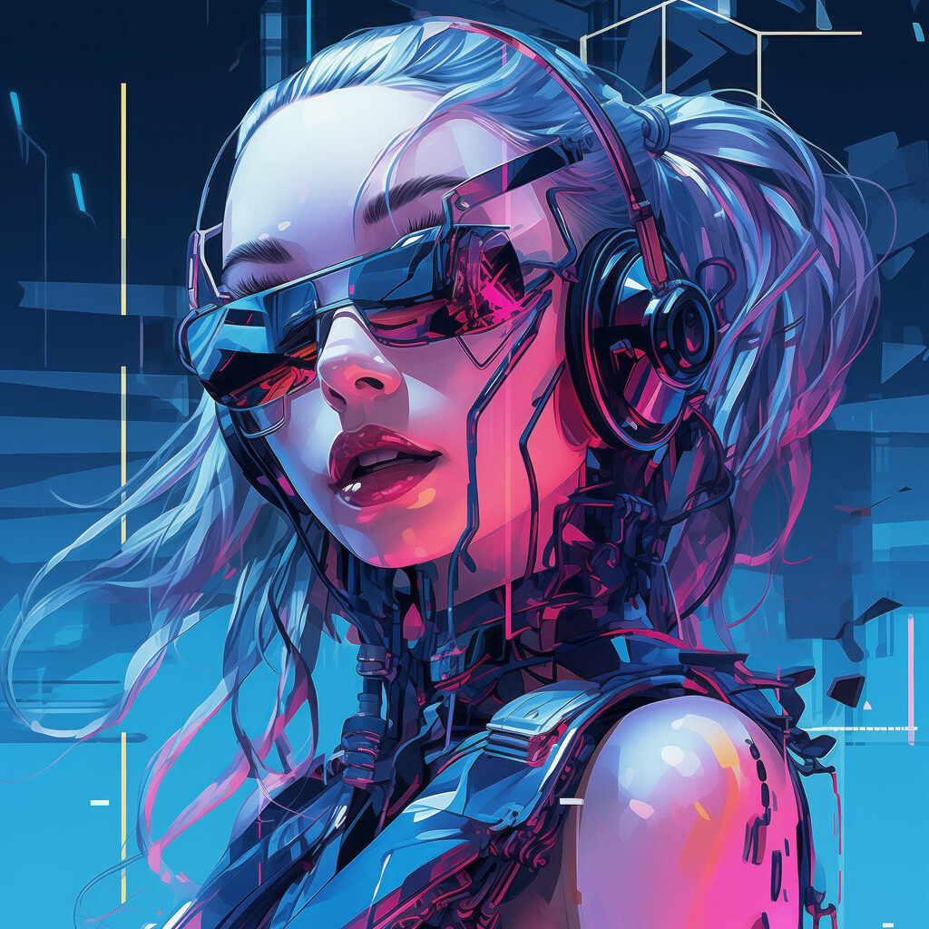 Žena v růžovém neonu — celý design