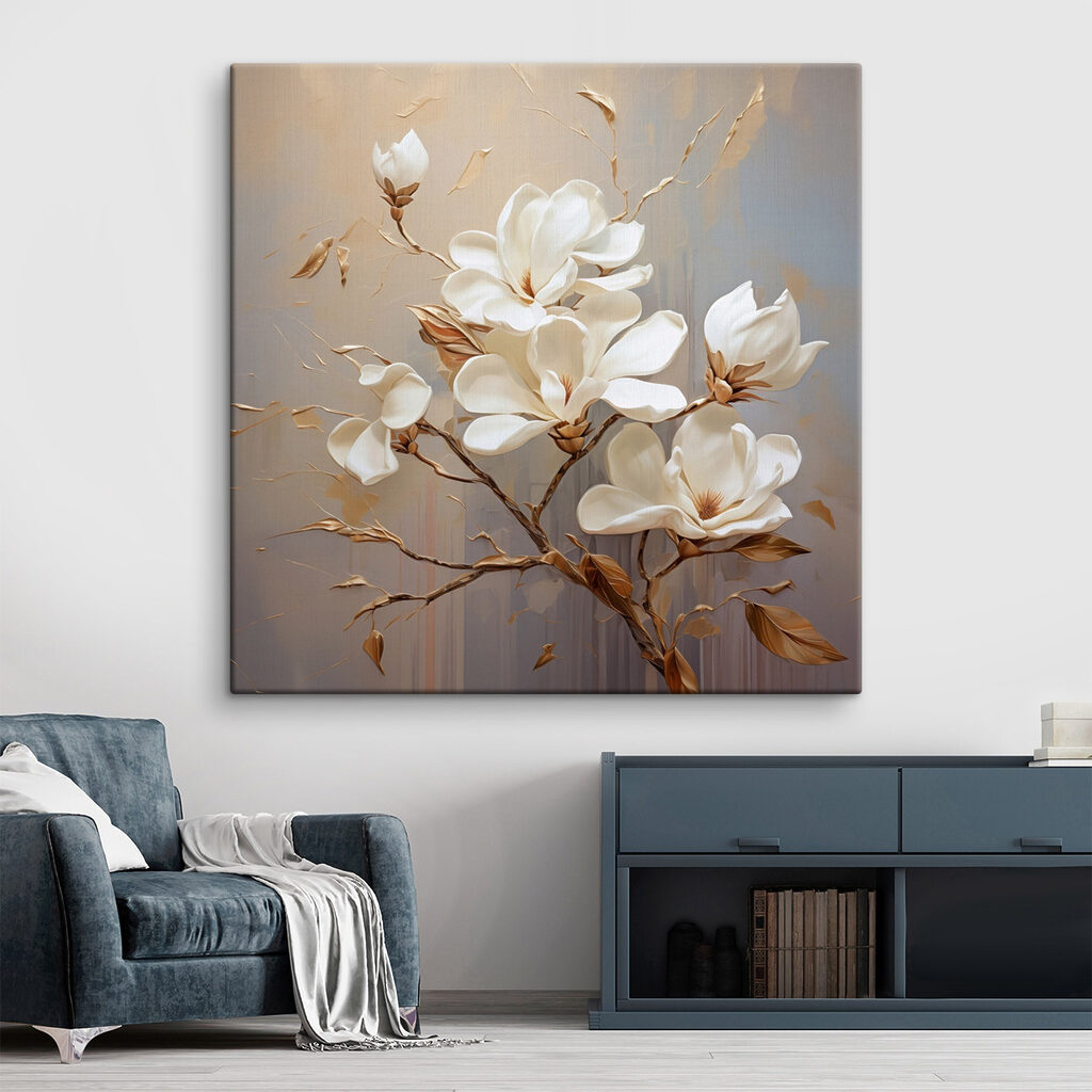 Magnolie na zlatohnědých větvích — interiér 1