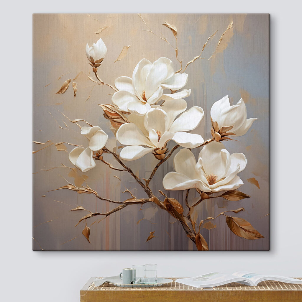 Magnolie na zlatohnědých větvích — interiér 3