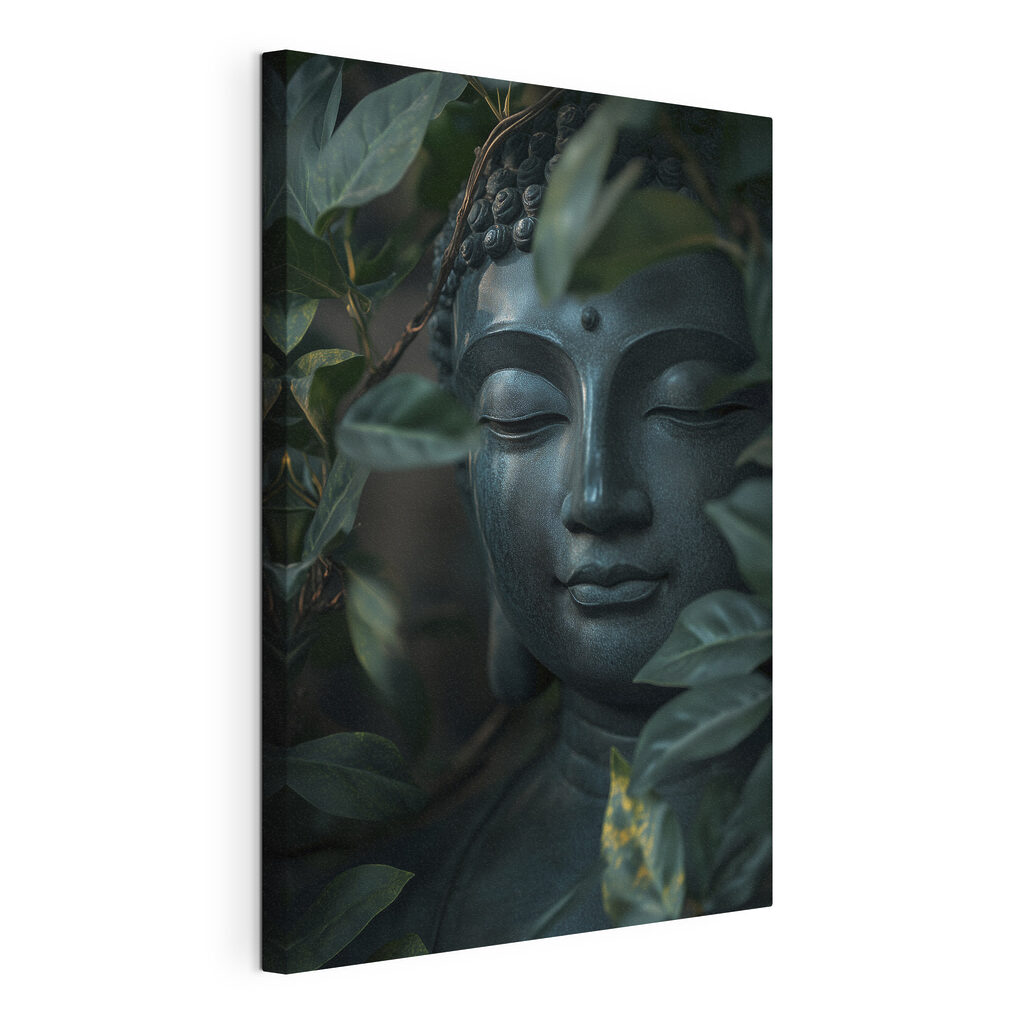 Buddha mezi džunglovými listy — zobrazení produktu