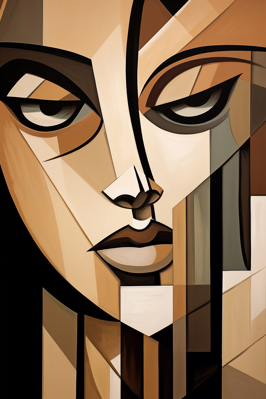 Geometrický pohled, hnědé tóny — celý design