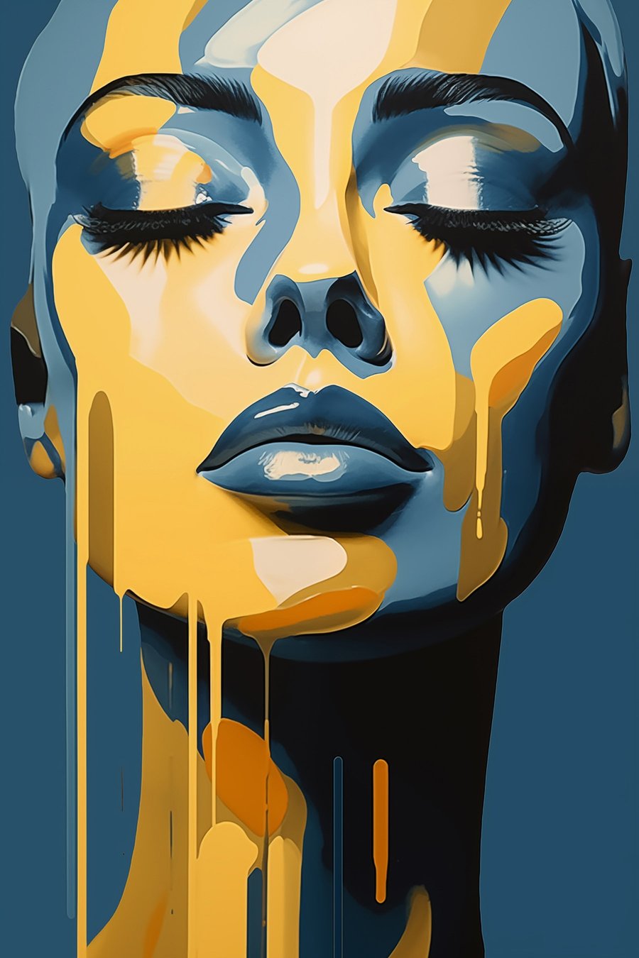 Portrét se zavřenýma očima — celý design