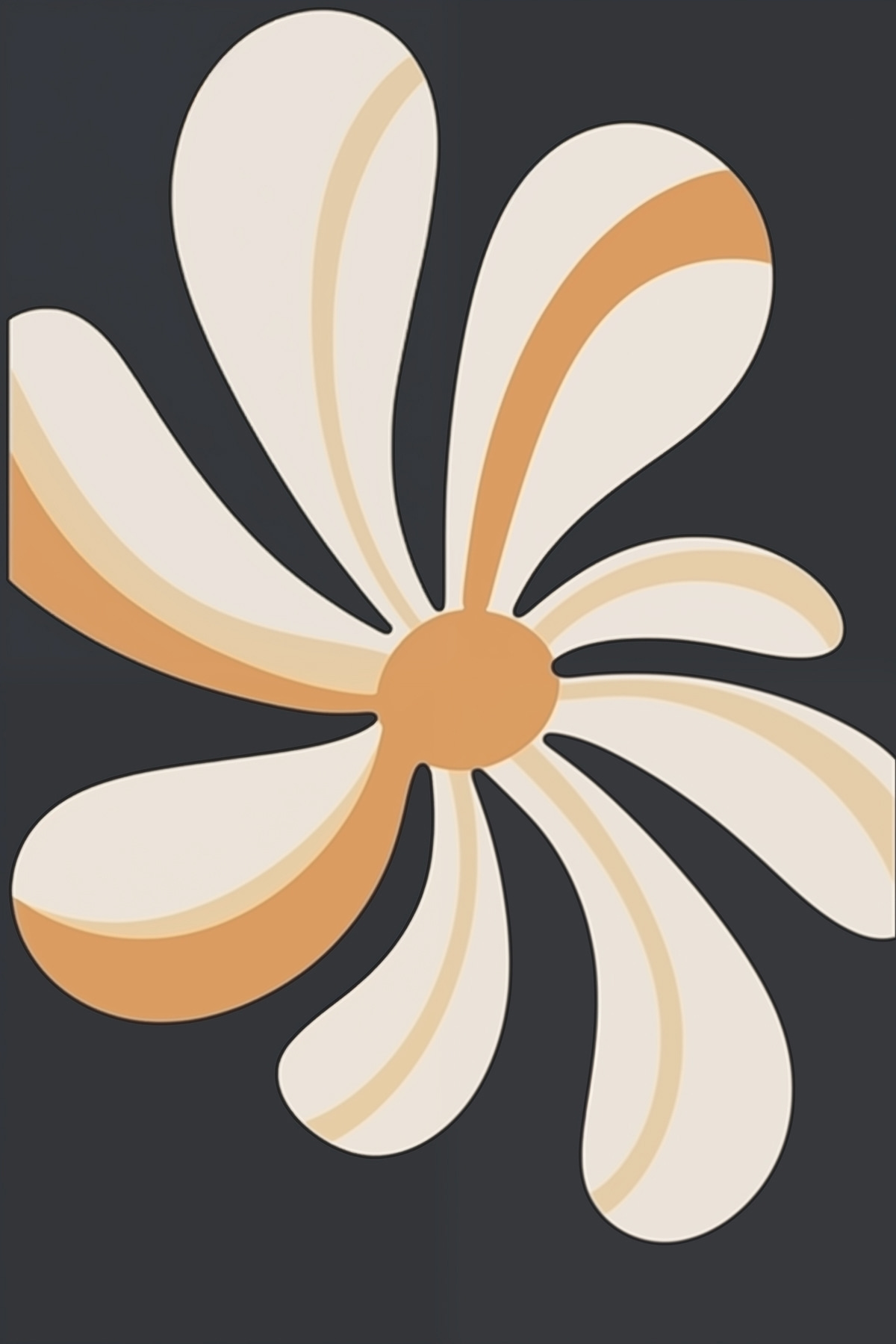 Stylizovaný květ — celý design