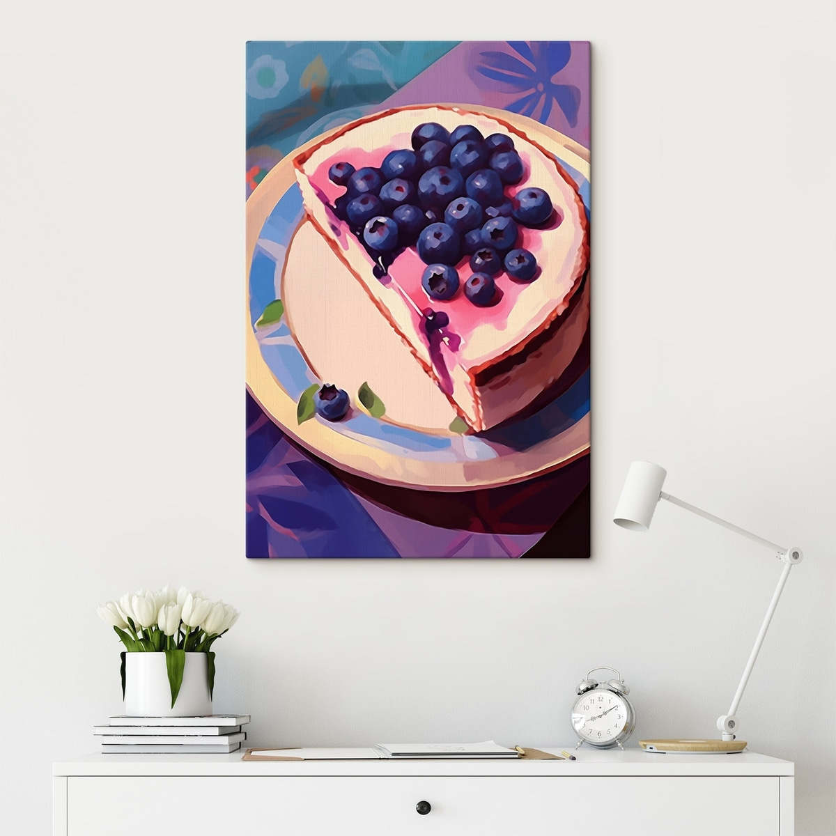 Cheesecake s borůvkami — interiér 1