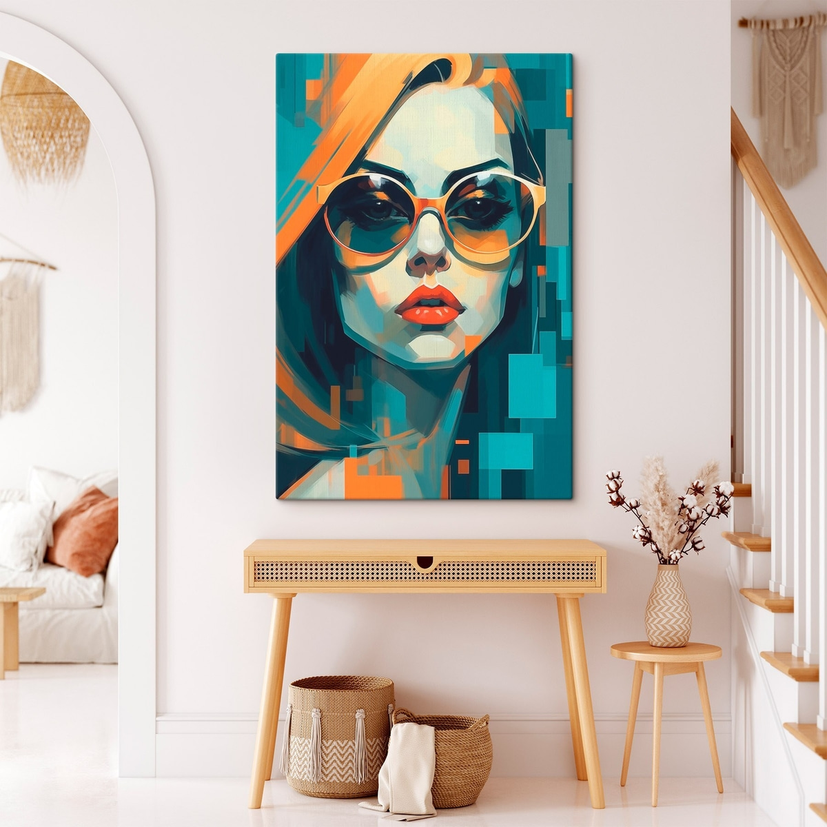 Žena v pop-art stylu — interiér 2