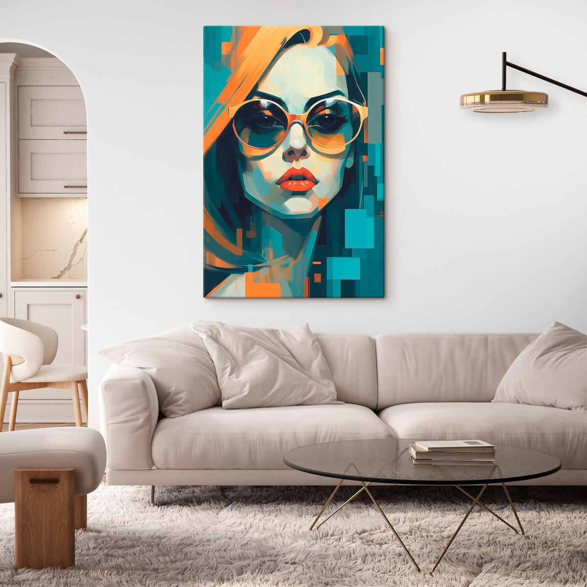 Žena v pop-art stylu — interiér 1