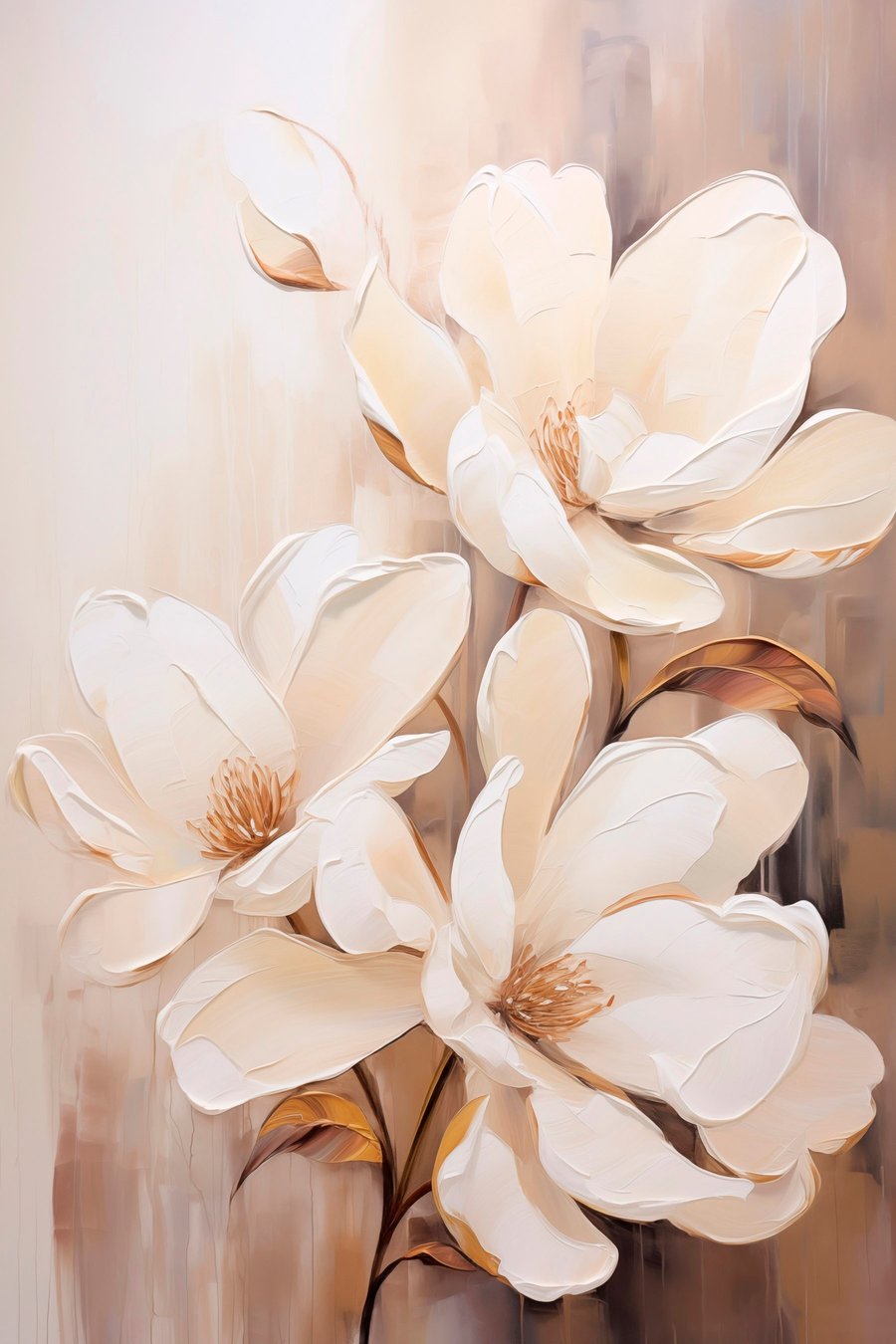 Bílé magnolie — celý design