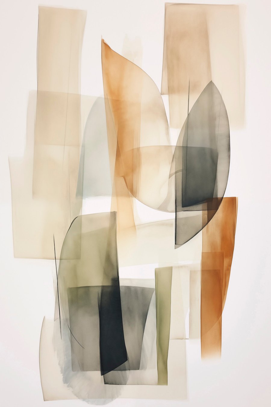 Abstraktní akvarelové skvrny — celý design