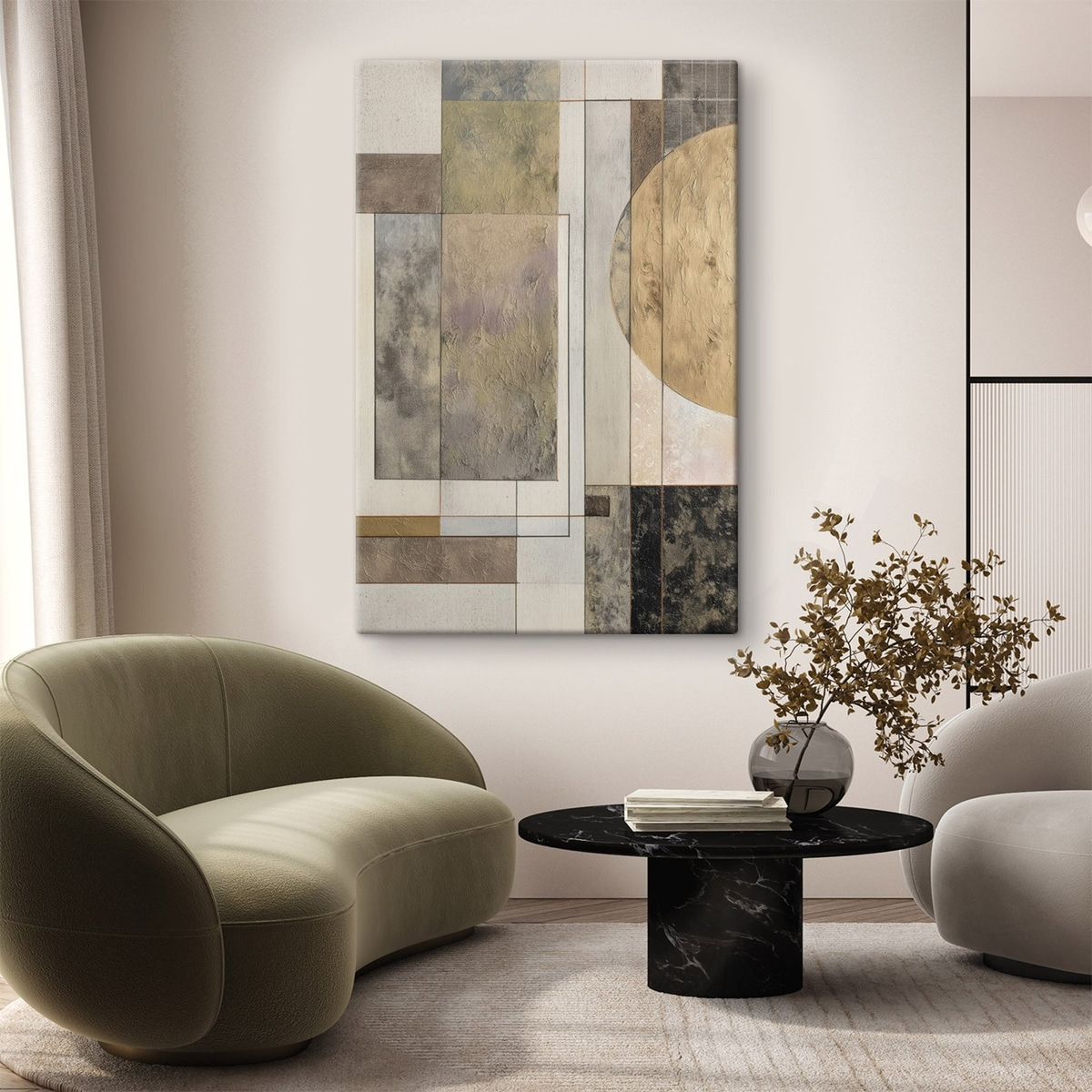 Abstraktní moderní geometrie — interiér 2