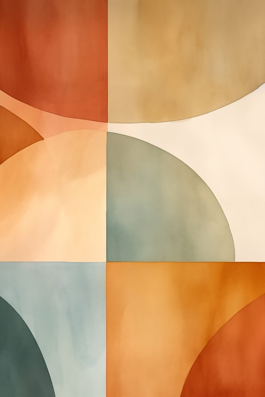 Geometrické abstraktní kruhy — celý design